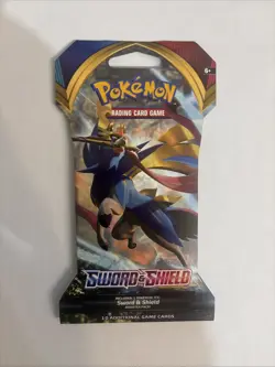 Pokemon TCG: Sleeved 10 Card Booster Pack Sword and Shield Base Set - Image 1
