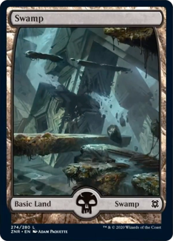 Swamp (274) FOIL Zendikar Rising NM Basic Land MAGIC THE GATHERING CARD ABUGames - Image 1