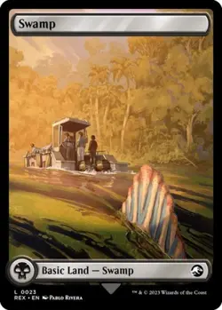 Swamp (23) -Foil Light Play MTG Universes Beyond: Jurassic World Collection - Image 1