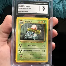 VTG 1999 2000 POKEMON IVYSAUR BASIC CGC 9 CARD BASE SET PSA 3/102 WOTC ORIGINAL - Image 1