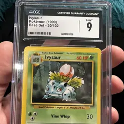 VTG 1999 2000 POKEMON IVYSAUR BASIC CGC 9 CARD BASE SET PSA 3/102 WOTC ORIGINAL - Image 3