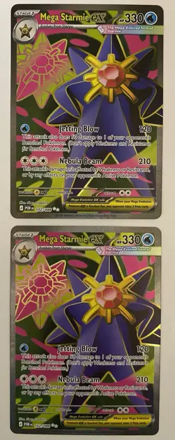 Pokemon Mega Starmie EX 102/088 MEGA EVOLUTION PERFECT ORDER 2 Card Lot - Image 1
