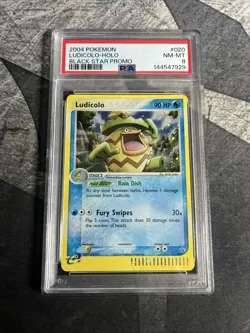 Pokemon Card Ludicolo Holo Promo PSA 8 Black Star Promo #020 2004 - Image 1