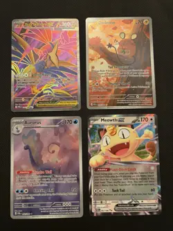 Pokemon Perfect Order 4 Card Lot Mega Skarmory Meowth Ex Defense Aurorus - Image 1