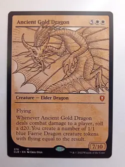 Ancient Gold Dragon 376 SHOWCASE Commander Legends Battle for Baldur's Gate MTG - Image 1