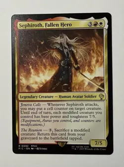 Sephiroth, Fallen Hero 92 R Normal FIC MTG NM - Image 1