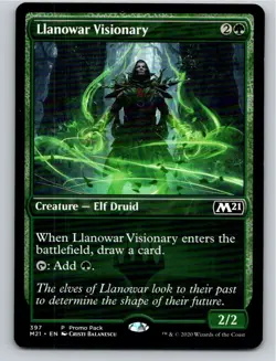 Magic the Gathering Llanowar Visionary Promo Core Set 2021 MTG Free Shipping! - Image 1