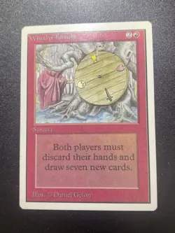 1993 WotC MAGIC the Gathering UNLIMITED unplayed rare WHEEL OF FORTUNE near mint - Image 1