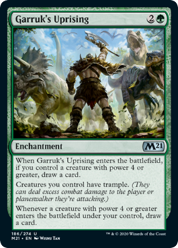 Garruk's Uprising FOIL Core Set 2021 / M21 NM Green Uncommon MAGIC CARD ABUGames - Image 1