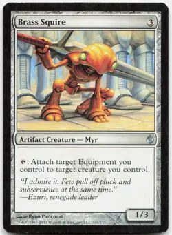 Brass Squire 101 Uncommon Mirrodin Besieged Magic: The Gathering Lightly Played - Image 1