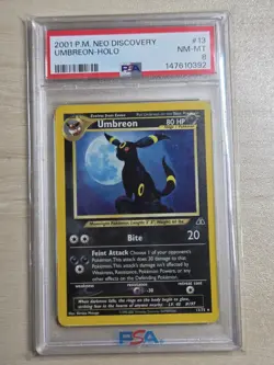 2001 POKEMON NEO DISCOVERY #13 UMBREON-HOLO PSA 8 - Image 4