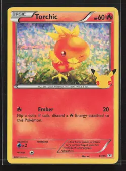 Pokemon McDonald's 25th Anniversary Promos #011/025 Torchic - NM or Better - Image 1