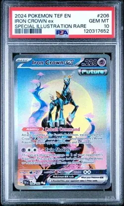 IRON CROWN EX 206/162 PSA 10 POKEMON SPECIAL ILLUSTRATION RARE - Image 1
