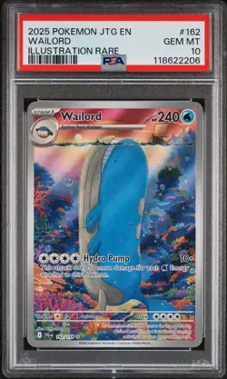 Wailord 162/159 PSA 10 Gem Mint Journey Together IR Pokemon Card 🔥🔥 - Image 1