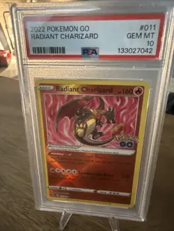Pokemon 2022 Radiant Charizard 011/078 Pokemon GO GEM MINT PSA 10 - Image 1
