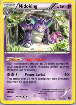 Pokemon TCG Nidoking 45/114 Steam Siege NM - Image 1