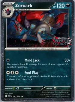 Zoroark (White Flare Stamped) 062/086 Pokemon TCG Rare NM - Image 1