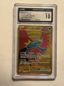 Pokemon TCG Roaring Moon ex Hyper Rare 262/182 Paradox Rift CGC 10 Gem Mint - Image 1