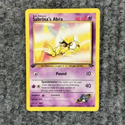 VTG Pokemon Gym Challenge Sabrina's Abra # 93/132 1st Ed Regular Common NM - Image 1