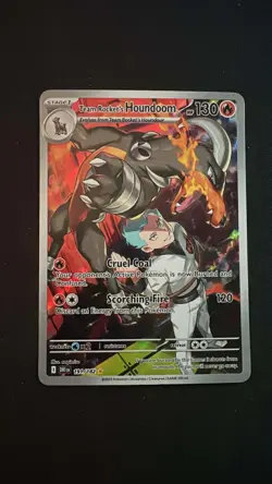 Team Rocket's Houndoom IR Holo SV10: Destined Rivals 191/182 NM Pokemon TCG - Image 1