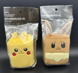 Pikachu and Eevee Plush Deck Box Pokemon Center Japan - US Seller - NEW - Image 1