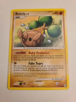 Pokemon TGC 2007 Diamond and Pearl Bonsly 71/130 Regular Card Near Mint - Image 2