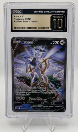 Pokemon Arceus V Brilliant Stars Full Alt Art #166 CGC 10 Pristine - Image 3