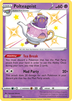 POLTEAGEIST SV053/SV122 SHINY RARE SHINING FATES SHINY VAULT POKEMON - Image 1