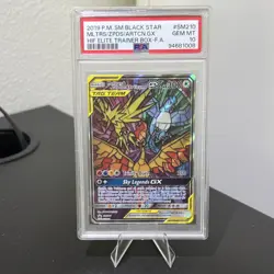 Pokemon Moltres & Zapdos & Articuno GX SM Black Star Promo Holo PSA 10 SM210 - Image 1