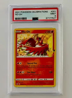 2021 Pokemon Celebrations #1 Ho-Oh PSA 9 MINT - Image 1