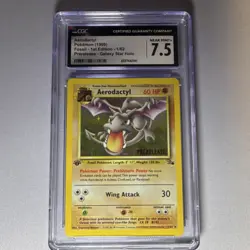 Pokemon Aerodactyl 1/62 Fossil Prerelease 1st Edition Holo 1999 CGC 7.5 - Image 1