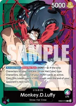 EB02-010 Monkey.D.Luffy (010) English L One Piece TCG Card Game - Image 2