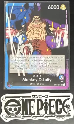 One Piece OP11-040 L - Monkey.D.Luffy - ENG - Regular - TCG - NM/M - Image 1
