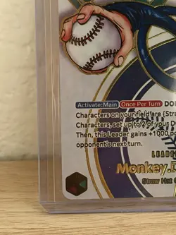 One Piece Dodgers Luffy Card Anime MLB Style Custom Collectible - Image 3