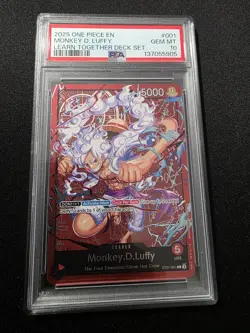 One Piece Monkey D Luffy ST21-001 Learn Together Deck Set- PSA 10 English - Image 1