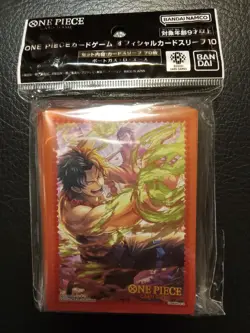 Portgas D. Ace ONE PIECE Card Game Oﬃcial Card Sleeves 10 New Sealed 1 Pack - Image 1