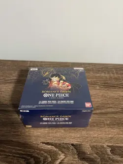 ONE PIECE TCG ROMANCE DAWN OP-01 FACTORY SEALED 24 PACK BOOSTER BOX, BLUE BOTTOM - Image 1