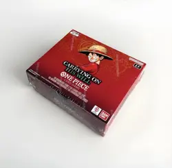 One Piece OP13 ENG “Carrying On His Will” Booster Box In Hand - Image 1