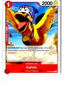 Set Of 4 Karoo OP04-004 Common Kingdoms of Intrigue One Piece Lightly Played - Image 1