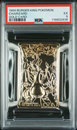 Charizard Pokemon Card Burger King 23K Gold Plated Promo Nintendo WOTC PSA 5 - Image 1