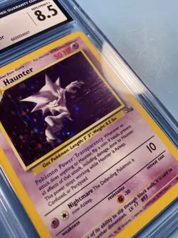 CGC 8.5 Haunter STAIN ERROR Fossil 6/62 Holo 1999 Pokemon Card NM/MINT psa - Image 4