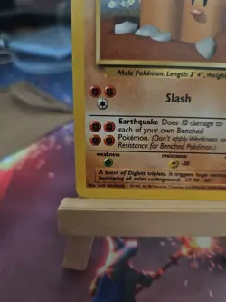 Pokemon TCG Dugtrio Base Set Unlimited Rare Card 19/102 LP+ Very Clean! - Image 5