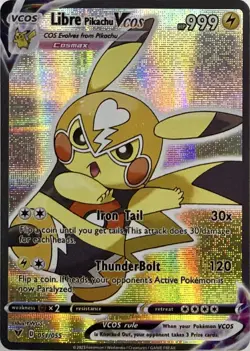 Libre Pikachu V Cosplay Pokemon TCG YWGS Custom Fan Art Holo Card - Image 1