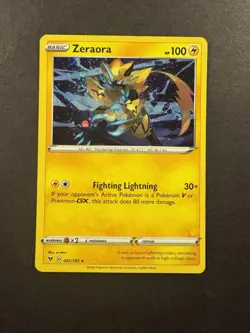Zeraora 61/185 Cosmos Holo Rare Pokemon Card Vivid Voltage Pokemon TCG LP - Image 1