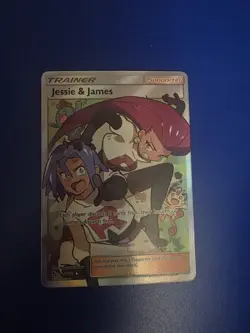 Pokemon TCG Jessie & James Trainer Full Art Ultra Rare Card 68/68 Hidden Fates - Image 1