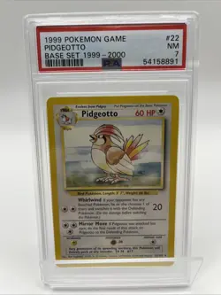 1999 POKEMON GAME BASE SET 1999-2000 #22 PIDGEOTTO PSA 7 Graded Pokemon Card NM - Image 1