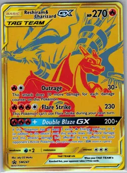 Reshiram & Charizard GX SM247 - Pokemon Card - NM - Image 1