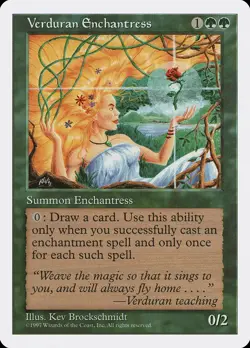 Verduran Enchantress 5th Edition HEAVILY PLD Green Rare MAGIC MTG CARD ABUGames - Image 1