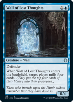 Wall of Lost Thoughts Jumpstart NM Blue Uncommon MAGIC GATHERING CARD ABUGames - Image 1
