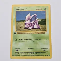 Near Mint | 1st Edition Base Set Shadowless | Nidoran 55/102 | Pokemon Card - Image 2